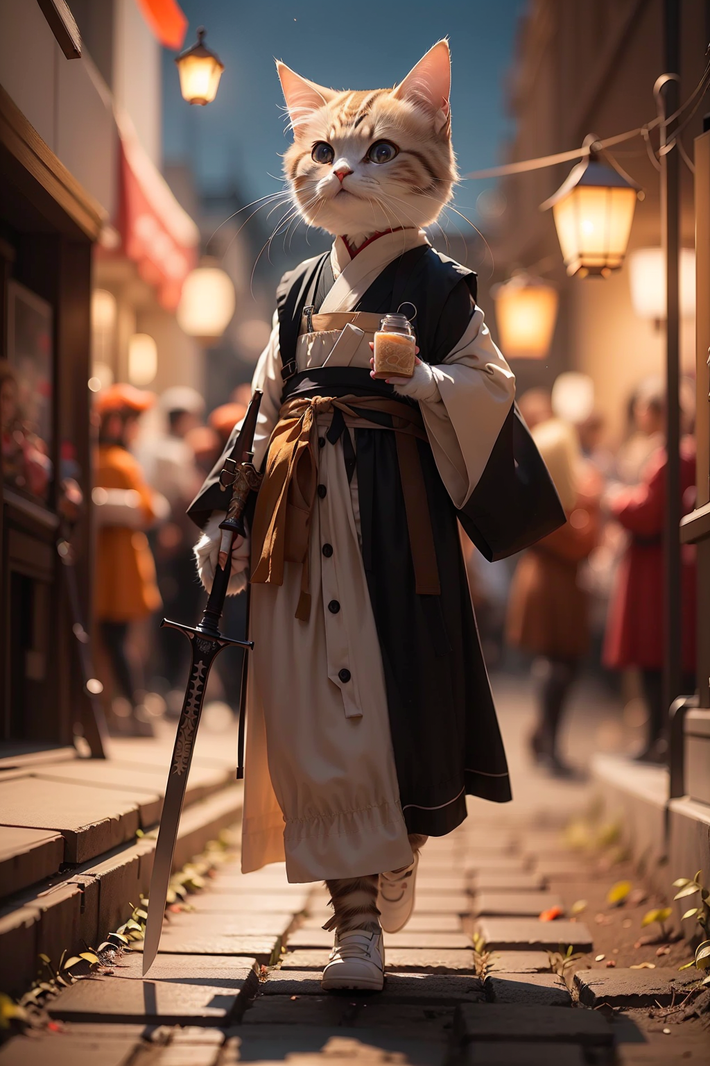06853-1191308646-HDR,UHD,8K,Highly detailed,realistic,photo-realistic_1.37),best quality,masterpiece,_lora_catman_0.75_,maomi,lovely,hanfu,black.png